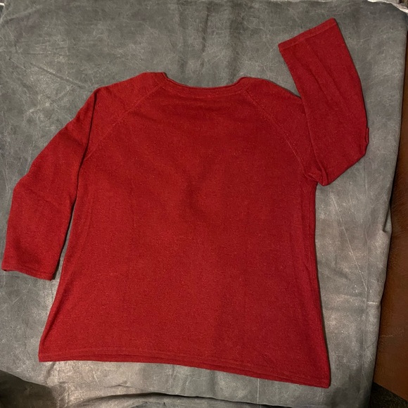J. Jill Red tunic sweater with pockets like new condition!! - Picture 7 of 12